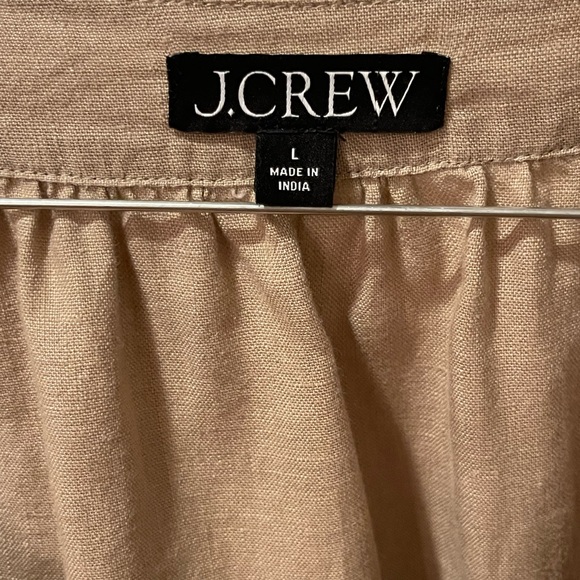J. Crew Linen v-neck shirt size Large - Picture 3 of 3